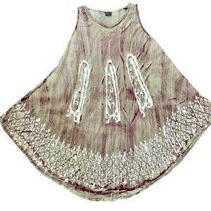 Pams Collection Rayon Art-to-Wear Festival Women's Tent Dress Tunic. One Size